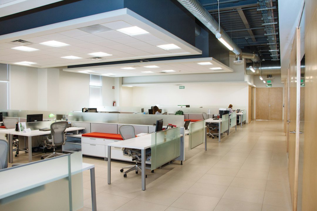 Illustrative image of a modern office interior for Broomfield office moving services